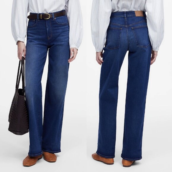 Madewell Denim - Madewell The Perfect Vintage Wide-Leg Jean, Pipestone Med Dark Blue Wash, 26